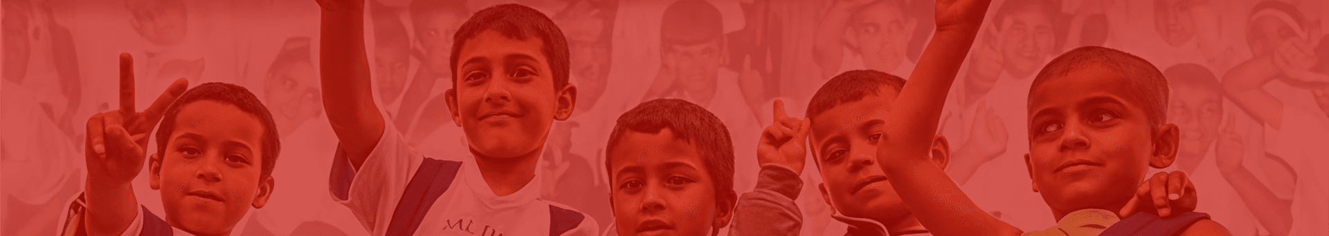 Children raising hands — Contact Pararthya SDECS