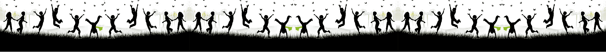 Children silhouette banner