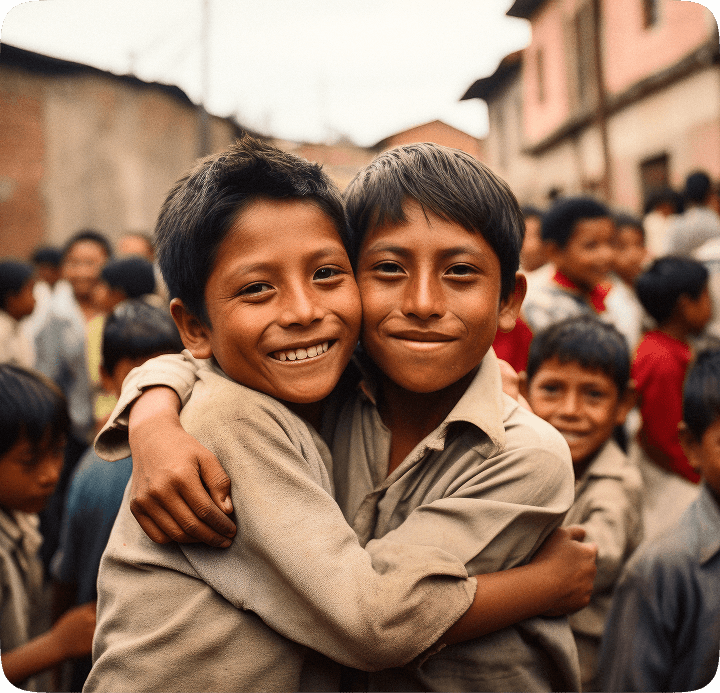 Two smiling children from the community Pararthya SDECS serves
